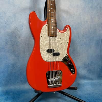 1999 Fender MB-98 / MB-SD Mustang Bass Fiesta Red Crafted in Japan, CIJ image 2