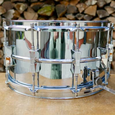 Sonor D-508 D508 Phonic 14" x 8" 10-Lug Ferro-Manganese Steel Snare Drum RARE image 7
