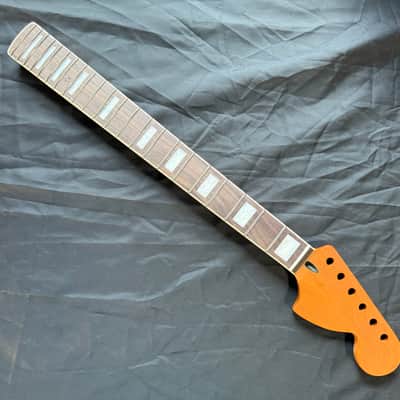 BMC Guitar Neck Jazzmaster® Strat® Stratocaster® 22 Fret Roasted Maple MOP Block Inlays Bound With Rosewood Fingerboard Nitro Lacquer 2025 - 9.5 Radius   [JM102] image 1