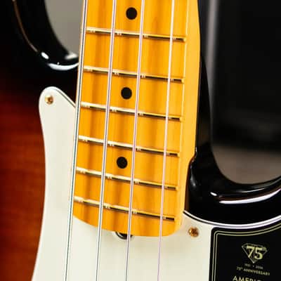 Fender 75th Anniversary American Professional PJ Bass - 2-Color Sunburst with Hardshell Case image 9