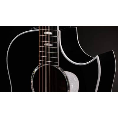 Taylor Somos 657ce 12-String Acoustic Electric Doce Doble - Black image 7
