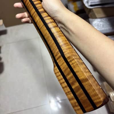 new 22fret 5 Piece Roasting Flamed Maple Belectric guitar Neck parts Rosewood image 7