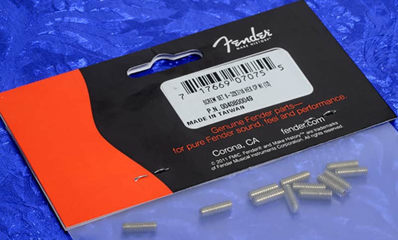 Fender '51 P Bass Bridge Saddle Height Adjustment Screws, One Dozen, 0040800049 image 1