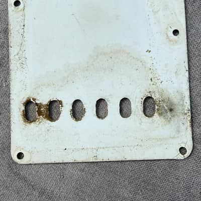 FENDER STRATOCASTER CAVITY COVER 1970s - WHITE ORIGINAL *CLEAN* image 7