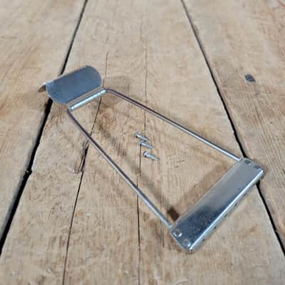 Kay K6836 Archtop Guitar Tailpiece With Screws Harmony 1950s 1960s - Nickel image 1