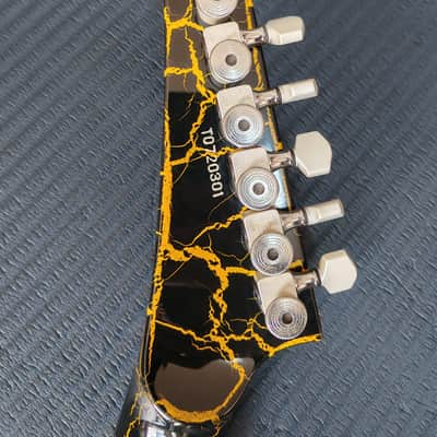 2007 ESP EX Explorer Yellow Crackle Custom Order - ESP Takada Factory / ESP Custom Shop - JAPAN MIJ image 4