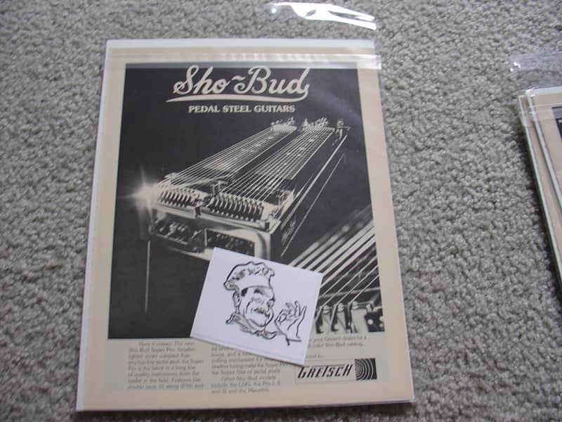Sho Bud Vintage Advertisement for Sho Bud Pedal Steel Guitars 1970's image 1