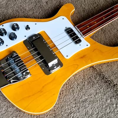 Left-Handed Paul McCartney fretless 4001 Rickenbacker Custom Build Bass image 5