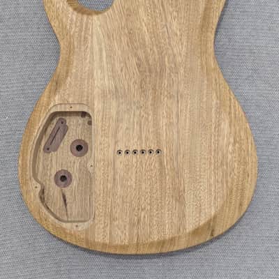 Four Winds N2 HSH SPALT FLAME MAPLE+WALNUT+WHITE LIMBA+CA Sealer Hardtail Guitar Body *USA Made* Fits Strat Neck image 7