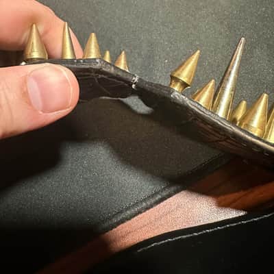 Steel Weather Vegan Leather Spiked Guitar Strap image 16