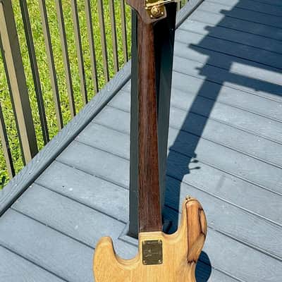 Warmoth Jazz Bass Guitar Broker  2022 - incredible Korina/Maple/Wenge special by The Guitar Broker. image 8