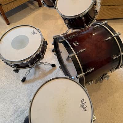 Sonor Delite 5-Piece Drum Set 2011 – Brown Burst High Gloss – Made in Germany – Matching Snare image 6