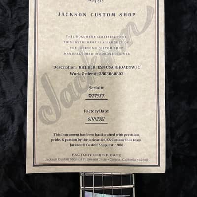 Jackson Jackson USA RR1 Randy Rhoads Select Series 2021 - Black image 5