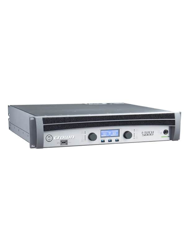 Crown I-Tech Series I-T5000HD Omnidrive HD 2-Channel Power Amplifier 2010s - Silver and Black image 1