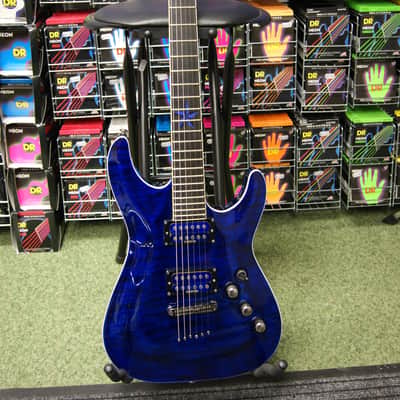 Schecter Diamond Series C-1 Exotic Star in blue (Made in Korea) S/H image 4