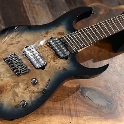 Ibanez RGMS7PB-CBS Cosmic Blue Starburst 7-String Guitar #388 image 16