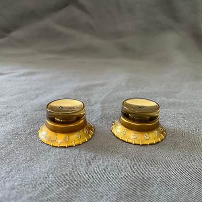 Gibson Rare Vintage 1960 Gold Reflector Shallow Post Knobs Les Paul ES SG MM 1960-1961 image 1