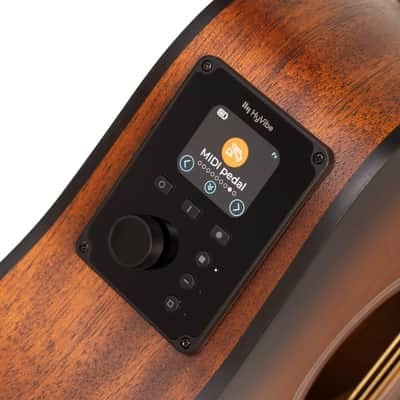 Cort Earth Series Go Hyvibe Acoustic Electric Guitar 2020's - Open Pore Brown Burst image 2
