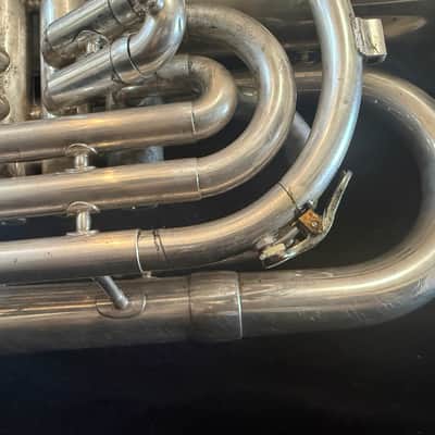Accord brand Silver Marching Baritone Horn. Made in USA image 6