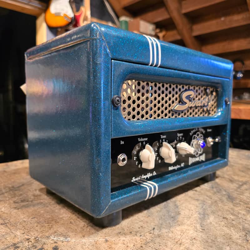 Swart Space Tone Atomic Jr 5-Watt Guitar Amp Head 2017 - Present - Blue Sparkle image 1