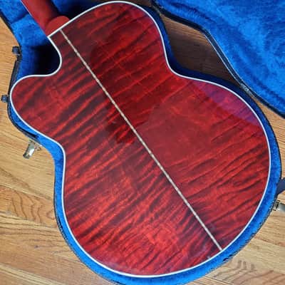 Gibson Custom Shop Super Dove Acoustic 1 of 1 || Doves in Flight + Super Jumbo Cherry Sunburst Flamed Maple image 6