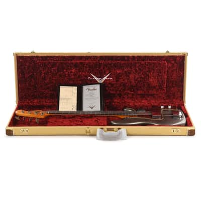 Fender Custom Shop 1960 Precision Bass Relic Super Faded Aged Charcoal Frost Metallic (Serial #CZ591609) image 8