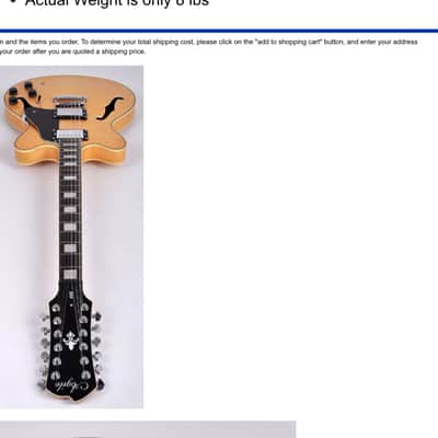 Agile AS820 12 String Semi-hollow Electric Guitar image 11