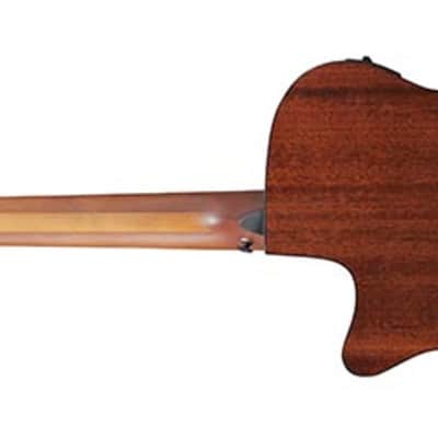 Ibanez AEGB24E 4-String Acoustic-Electric Bass Guitar, Sapele Top, Mahogany Sunburst image 3