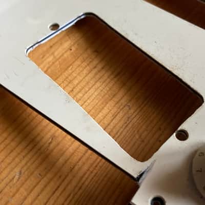 Vintage Circa 1970s Stratocaster Guitar Scratchplate HSS Slanted Part Loaded image 6