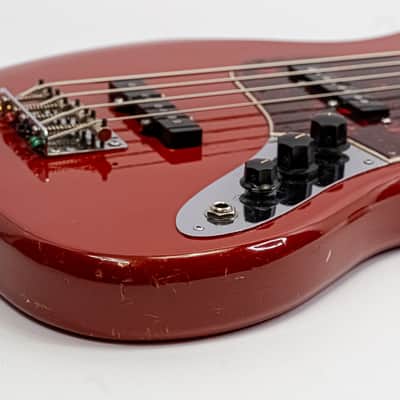 1970s Greco Jazz Bass MIJ Fiesta Red Matching Headstock Block Inlays w/ Gigbag image 13