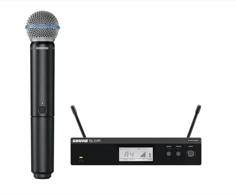 Shure BLX24R/B58-H10 Wireless Handheld Beta58 Microphone System w/ Rackmount Kit image 1