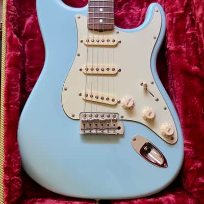 Fender Special Edition Classic Series '60s Stratocaster Lacquer with Matching Headstock, Daphne Blue CS 57/62 PUs, Fender Tweed Case image 1