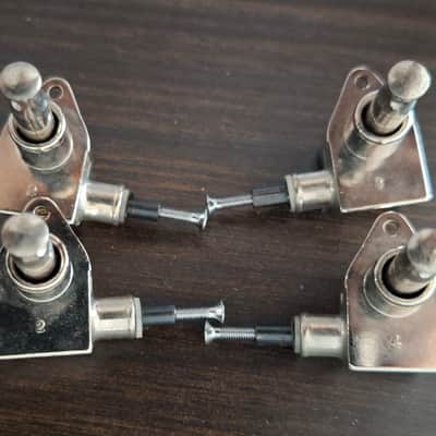 4x Grover 102NV Vintage Rotomatic Tuning Heads - Nickel - PARTS image 2