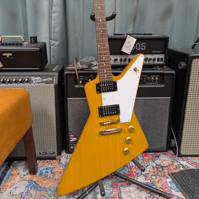 Epiphone '58 Korina Explorer 2023 - Aged Natural (White Pickguard) image 1