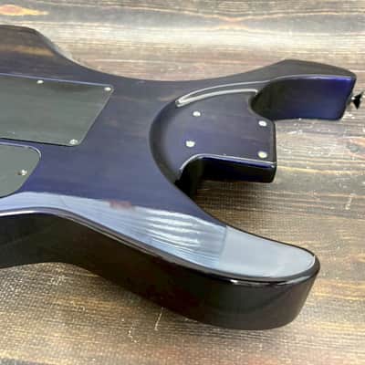 90s Grover Jackson Super Dinky Lefty Body Dark Blue w/Plate Made in Japan image 15