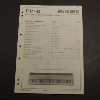 Roland FP-8 Service Notes/Manual [Three Wave Music]