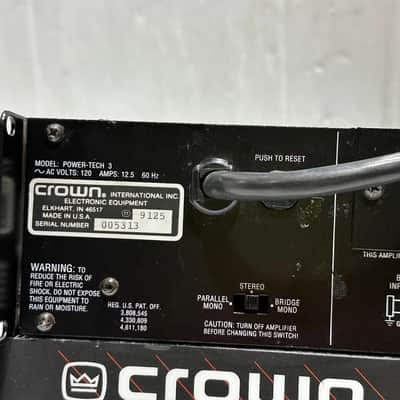 Crown Power Tech 3 2-Channel Amplifier 7060c/62 (One)(TRUEHEARTSOUND) image 13