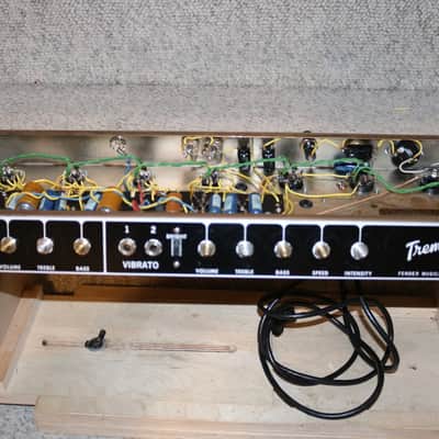 Vintage Original 1960s Blackface Fender Tremolux Tube Amp Chassis Project image 2