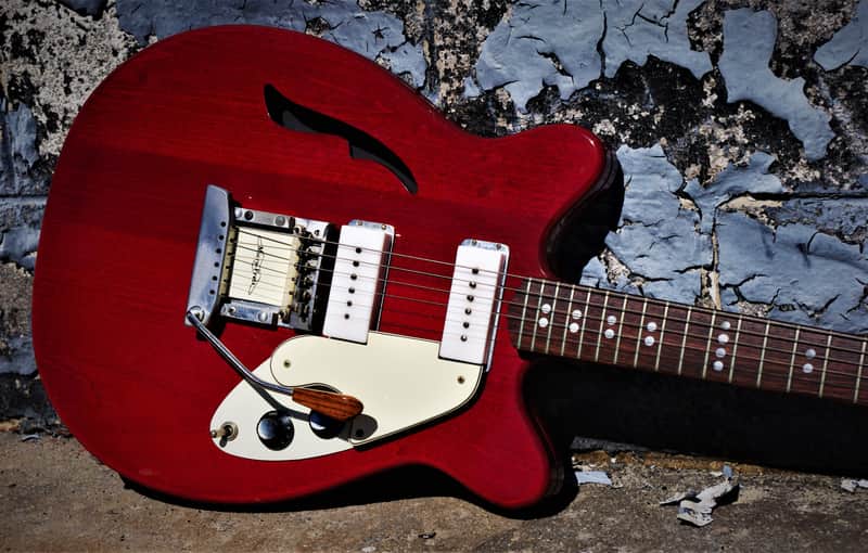 Micro-Frets Spacetone 1971 Red Transparent. VERY RARE. Excellent Guitar. MicroFrets custom guitar. image 1