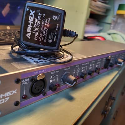 Aphex Tubessence Model 107 2-Channel Thermionic Microphone Preamplifier 1990s - Gray image 2