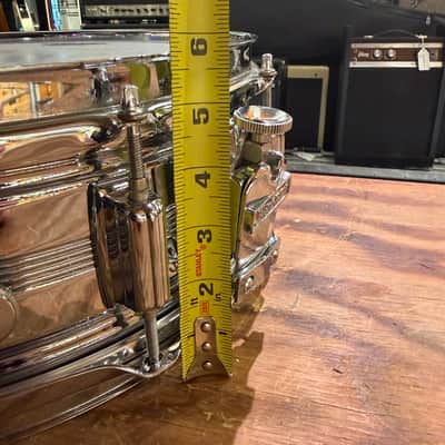 1979 - 1980 Rogers "Big R" Dyna-Sonic 5x14" Brass Snare Drum Chrome image 3
