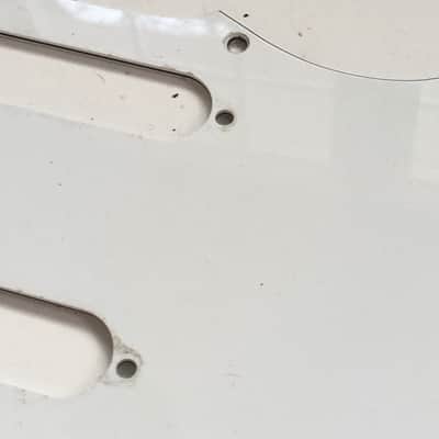 Vintage 1998 Fender Stratocaster USA MIM Pickguard 3 Ply White Relic Guitar Strat Nautral Patina image 11