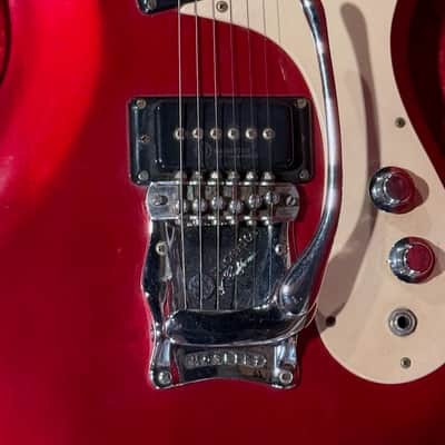 Mosrite Ventures Guitar 1965 - crazy rare & clean Candy Apple Red Metallic example ready for your collection. image 10