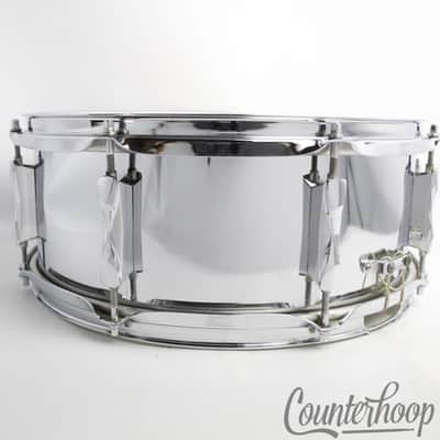 Premier 14x5"Snare Drum Chrome Steel Model 1005 8Lug England Everplay Vintage70s image 5