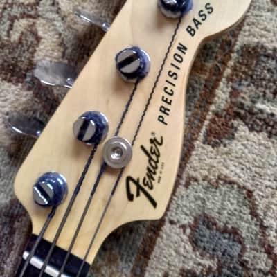 Fender Precision Bass 2001 - Fiesta Red over Sunburst image 11