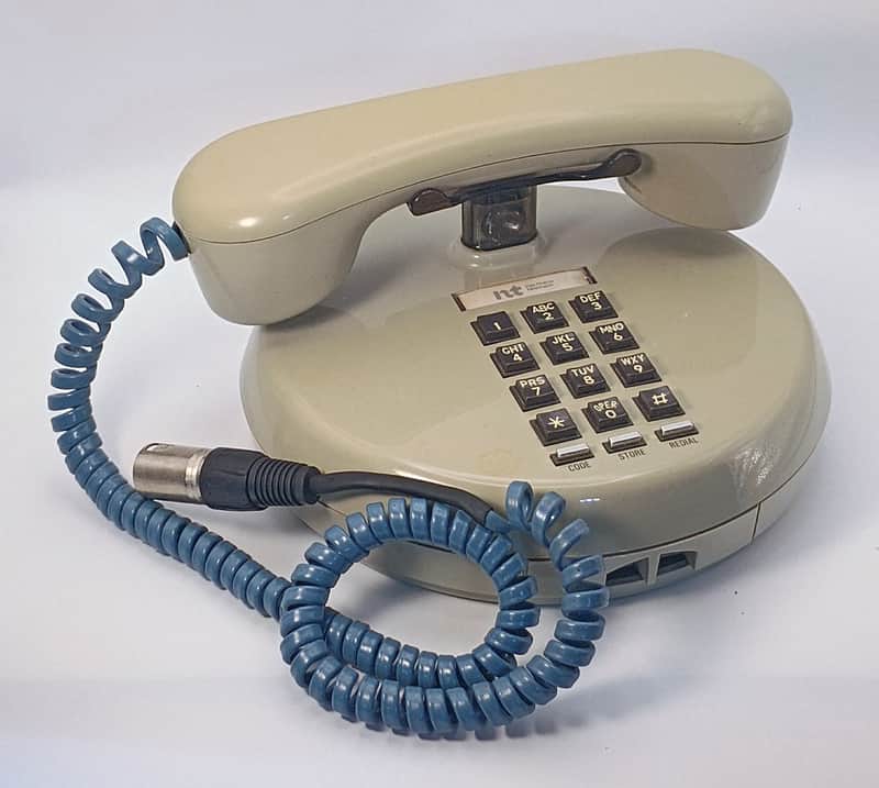 Custom Lo-Fi Telephone Microphone - NT Athena 1980’s Phone Mic - Grey w/ Base image 1