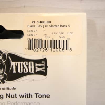 Graph Tech Black TUSQ XL PT-1400-00 Slotted 5-String Bass Nut — Self Lubricating Bild 2