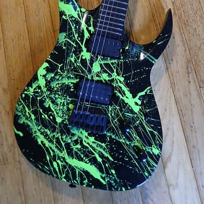 Solar Guitars A2.6 - Toxic Green Splatter image 4
