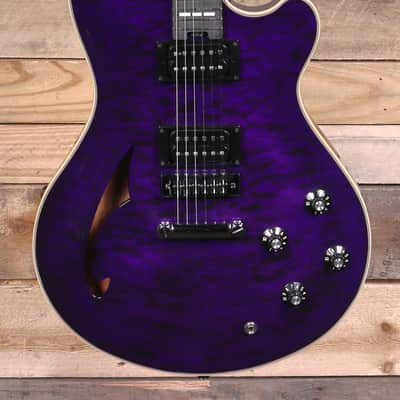 EVH SA-126 Special Semi-Hollow Guitar Transparent Purple w/ Case image 1