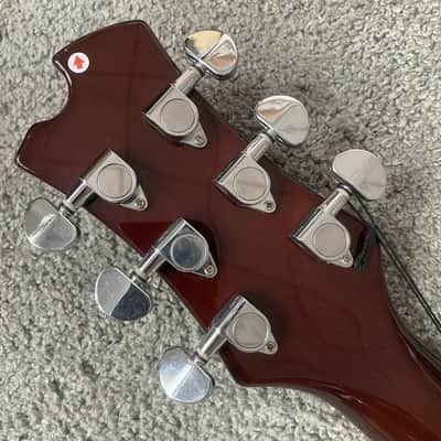 Tobacco Burst Xavier Semi Hollow Jazz Guitar, Maple Body and Neck, Rosewood Fingerboard image 4